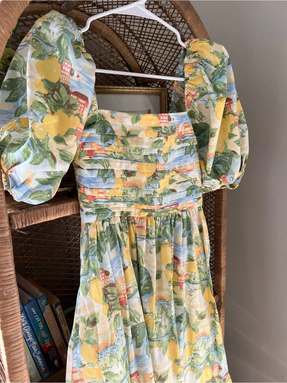 Abercrombie & Fitch Summer Puff Sleeve Maxi Dress with Tropical Coast Print